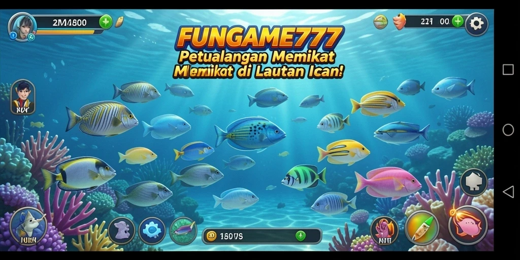 Gameplay menakjubkan dengan aksi memancing di laut.