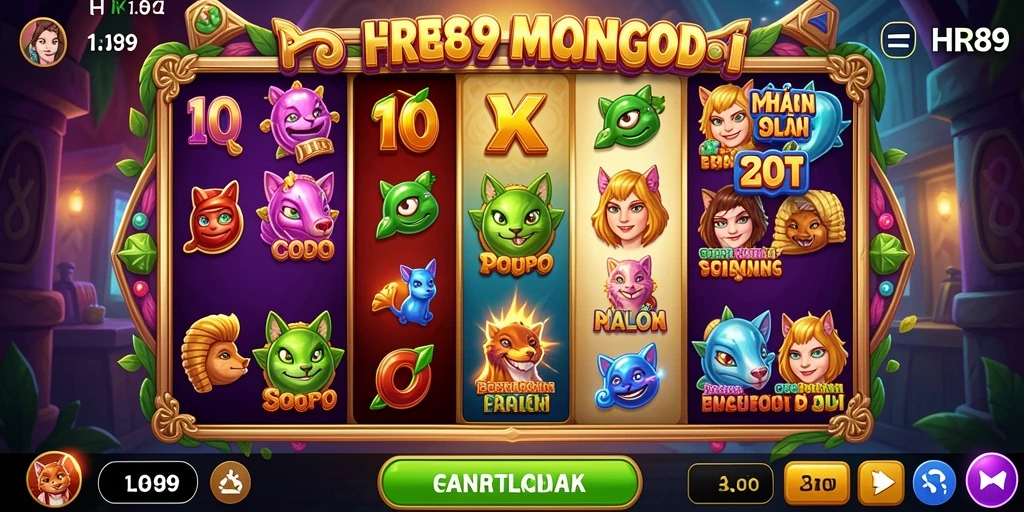 Gambaran gameplay menawan dari HR89 yang penuh warna.