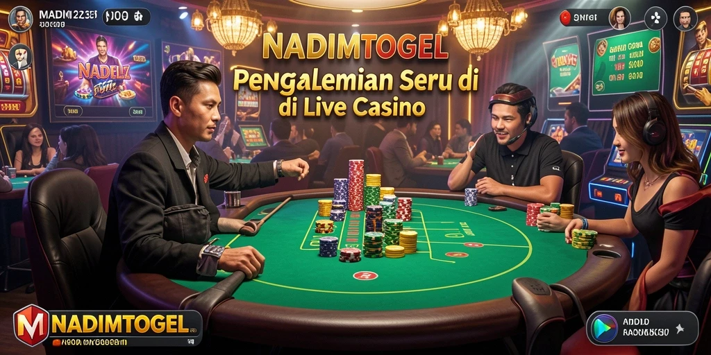 Tampilan menarik dari permainan Live Casino NADIMTOGEL dengan dealer profesional.