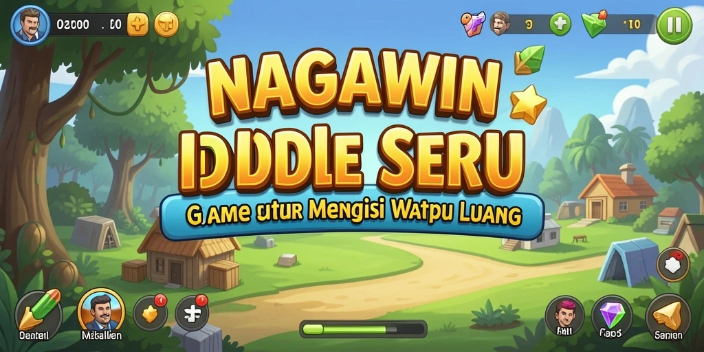 Tampilan gameplay NAGAWIN yang menarik dengan elemen Idle yang unik.