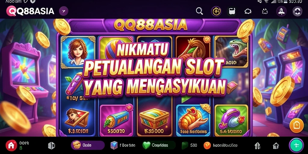 Tampilan gameplay slot yang penuh warna dan menarik di QQ88ASIA.