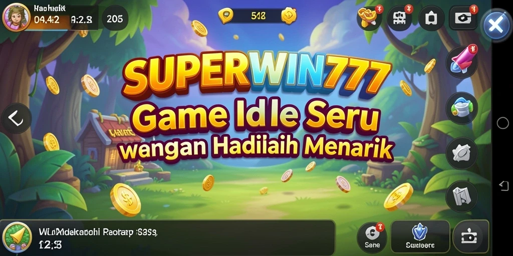 Screenshot SUPERWIN777 menampilkan gameplay Idle yang menarik dan interaktif.