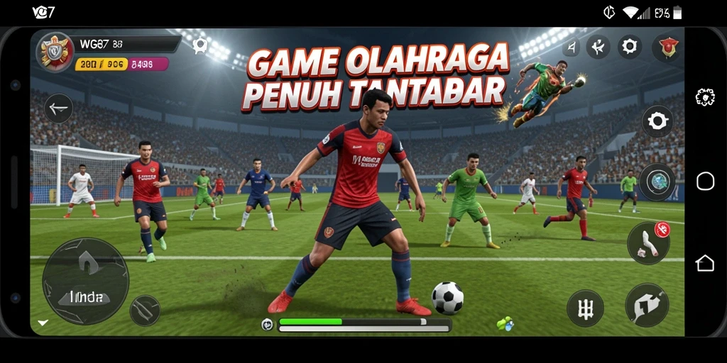 Tampilan gameplay WG87 yang menegangkan dalam pertandingan olahraga.